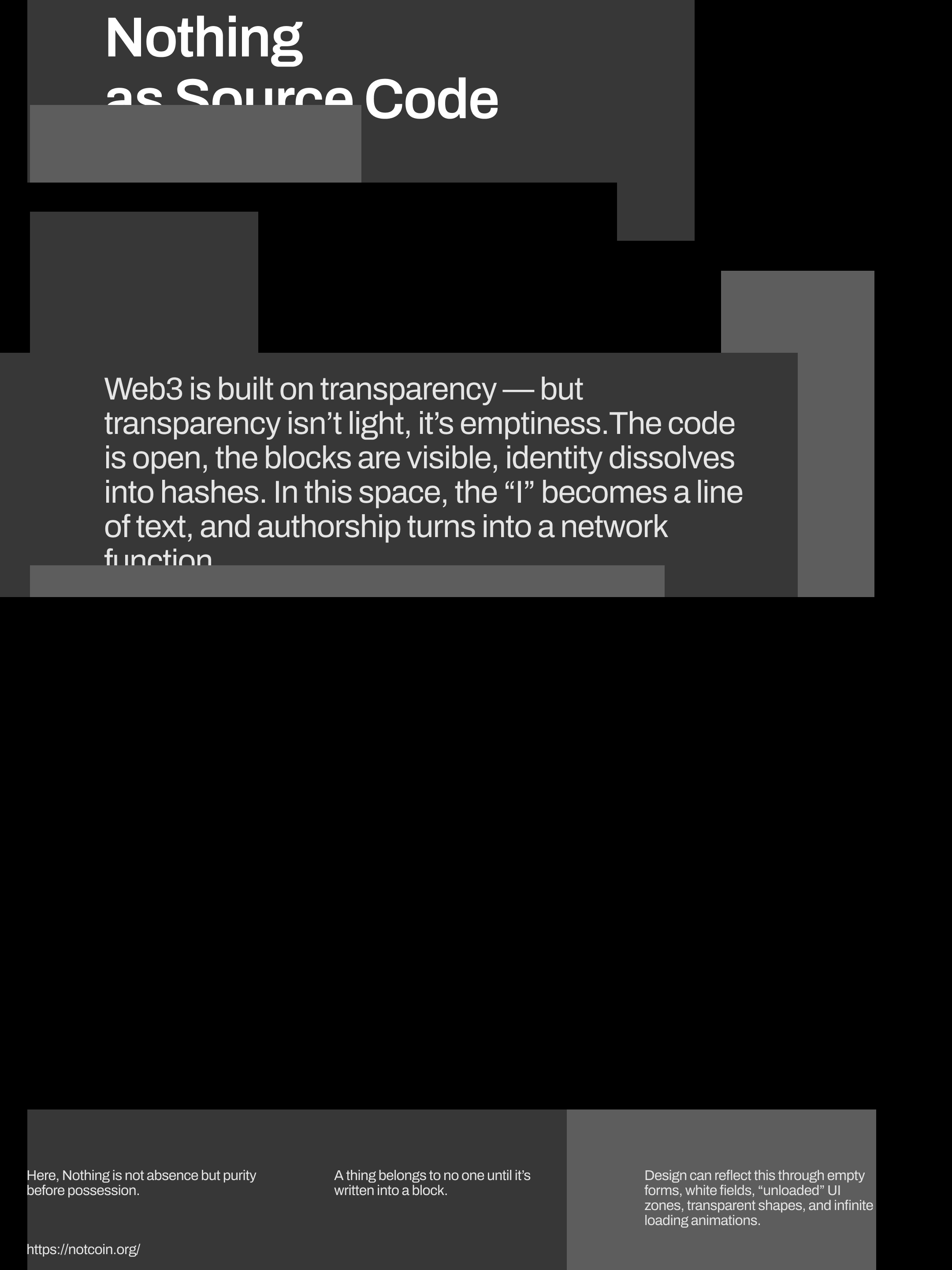 Illustration 1 of 3 — Research on the Visual Language of NOT