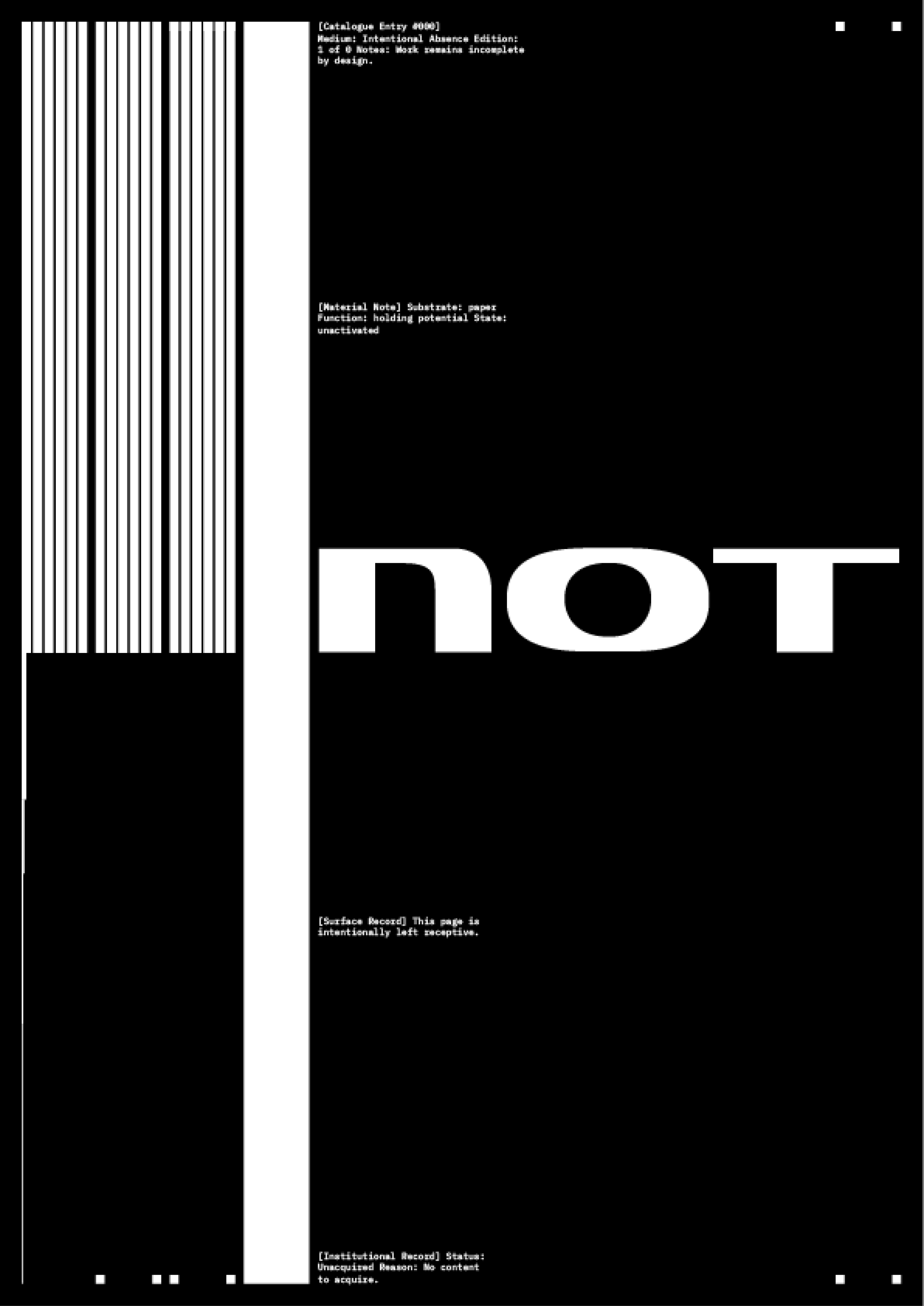 Illustration 1 of 5 — Research on the Visual Language of NOT